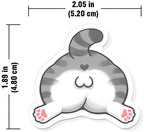 WIRESTER Set of 2 Fresh Scented Car Air Freshener Vent Clip, Decorative Accessories, Interior Decoration for Cars - Gray Tabby Cat Butt, Corgi Butt