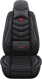 Car Seat Covers Full Set,Automotive seat Covers for Cars,Waterproof Leather seat Covers with Fixed Lumbar Support,Universal Fit for Most Cars,SUV,Trucks and Sedans