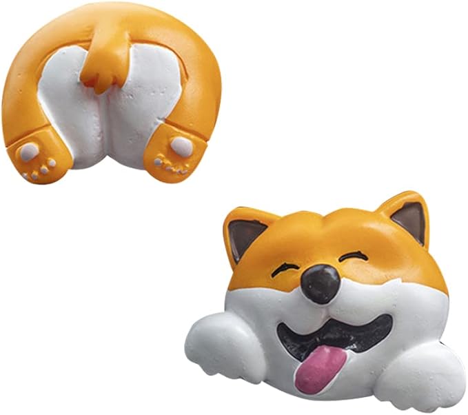 Cute Air Vent Clips Car Accessories, Creative Animal Head and Tail Cartoon Car Air Freshener Vent Clip Car Fragrance Diffuser Perfume Clips Air Conditioner Outlet Vent Clips Decorations, Dog