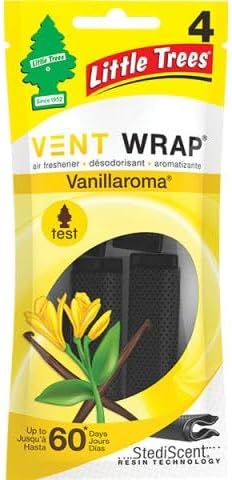 Little Trees Air Freshener | Vent Wrap pack of 4 | 1 Bottle Little Tree Spray | 6 Little tree Hanging Tree For Home, Trucks, RV, Van or car AHSR Products bundle (Vanillaroma)