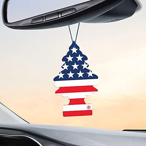LITTLE TREES Car Air Freshener | Hanging Tree Provides Long Lasting Scent for Auto and Home | Vanilla Pride | Red White and Blue, 24 Air Fresheners