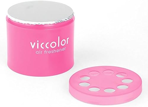 2x Round Can Style 2.5" Diameter, 2.128" Height White Musk Scent VicColor Air Freshener Odor Smell Eliminator Deodorize For Interior Indoor Car Vehicle Bathroom Restroom Home Office Universal