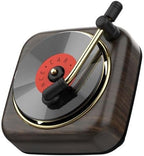 Car Air Freshener in Retro Record Player Design, CD Decorative Diffuser with Rotating Mechanism, Vintage-Inspired Aroma Diffuser for Car Vent (Grainy)