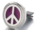 Jumbo Size 1-1/2 in dia. (JUMBO Peace Sign) Stainless Steel, 1 Essential Oil and 7 Pads.