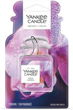 Yankee Candle Car Jar Ultimate, Wild Orchid Scent, Hanging Odor Neutralizing Air Freshener for Vehicles and Small Spaces, Long Lasting Fragrance up to 30 Days, 0.96 OZ (Pack of 4)