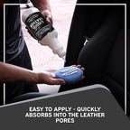 LANE'S Liquid Leather Conditioner- Car Leather Protection, Leather Conditioner- Softens Leather, Revives Flexibility, Prevents Fading and Cracking, Easy Application (32 OZ)