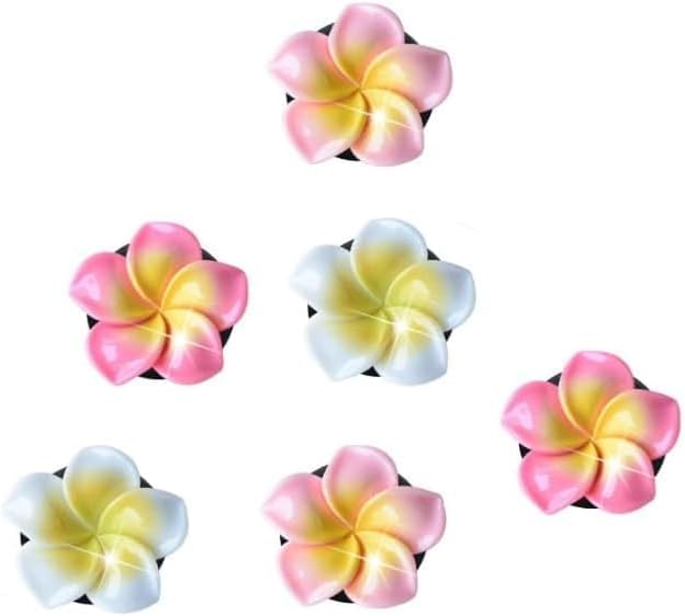 6Pcs Colorful Pentapetal Flower Car Accessories for Women, Beach Flower Car Air Vent Clips Air Conditioner Outlet Decoration Cars Interior Decor Charm, Automotive Air Fresheners
