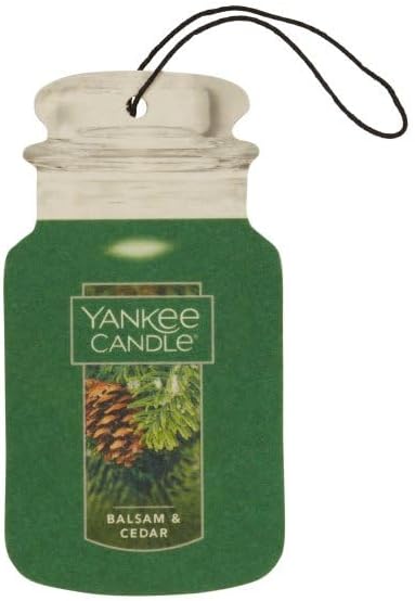 Yankee Candle Paper Car Jar, 5 Balsam & Cedar & 5 Christmas Cookie (Variety Pack)