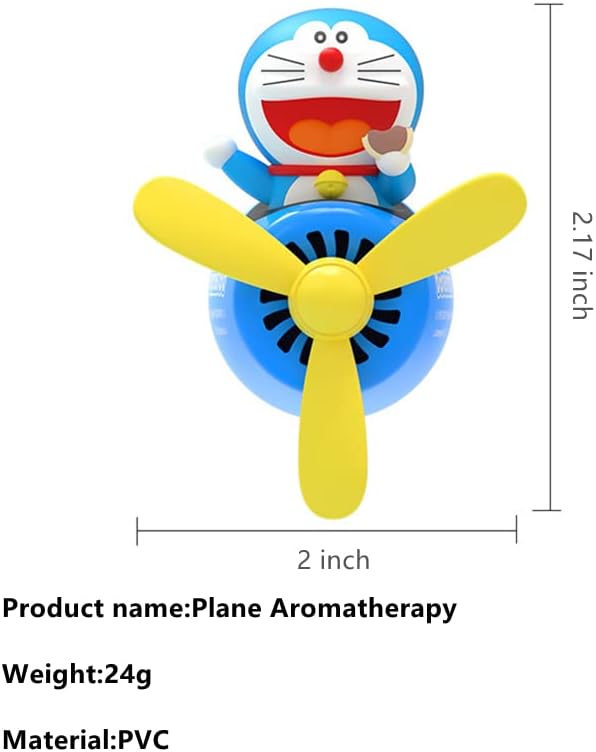 DAYUJIAN Cute Car Diffuser - Rotating Propeller Air Outlet Vent Fresheners, Aromatherapy Ornament, Air Freshener for Cars