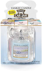 Yankee Candle Hanging Car Jar Ultimate 3-Pack Air Fresheners Neutralizes Odors Up to 30 Days Includes: Beach Walk Pink Sands and Sun and Sand (Pack of 3)