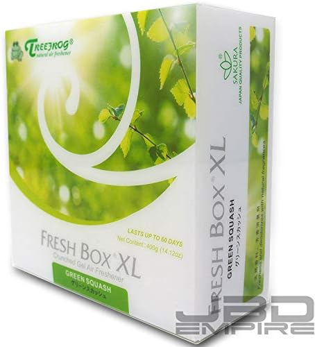 Treefrog Xtreme Fresh Box XL Air Freshener Scent Extra Large 400g - Black Squash/Blue Squash/Green Squash/White Peach/New Car (Green Squash)