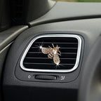 Bling Bee Crystal Car Air Fresheners - Rhinestone Diffuser Vent Clip Charms - Cute Car Decor for Women (Golden)