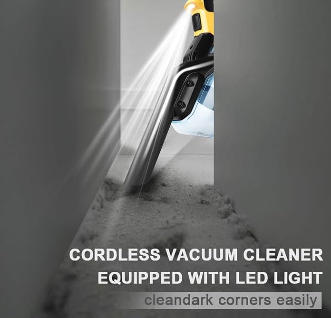 Cordless Vacuum for DeWalt 20V Battery, 5 in 1 Handheld Electric Vacuum Cleaner with 400W Powerful Motor, 46 CFM Portable Hand Vacuum for Home Pet Hair, Car (Battery Not Included)