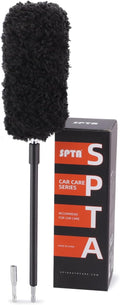 Drill Wheel Brush, Drill Microfiber Wheel Brush, SPTA 1 Pc Soft Microfiber Extended Reach Rim Drill Wheel Brush,with 1 adddtional Drill Adapter for Electric Drill -DF068