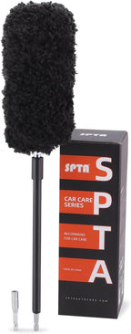 Drill Wheel Brush, Drill Microfiber Wheel Brush, SPTA 1 Pc Soft Microfiber Extended Reach Rim Drill Wheel Brush,with 1 adddtional Drill Adapter for Electric Drill -DF068