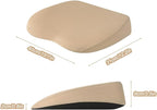 2 in 1 Wedge Car Cushions or Lumbar Support for Driving - 3.5 Inches Soft Memory Foam Driver Seat Cushion for Car Truck - Comfort Coccyx Cushion for Tailbone & Back Pain Relief, Gray