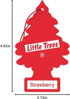 LITTLE TREES Car Air Freshener | Hanging Paper Tree for Home or Car | Strawberry