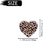 6 Pcs Heart Air Vent Clips, Leopard Print Heart Car Air Fresheners Vent Clips Long Lasting Car Diffuser Vent Clip Interior Decor Charm Decoration Cute Accessories for Women Girls