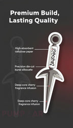 PumpCar 2 pieces Ninja Kunai double-sided hanging Japanese anime cherry-scented One Piece car air freshener Cool for rearview mirror Car Interior Accessories Household Gifts