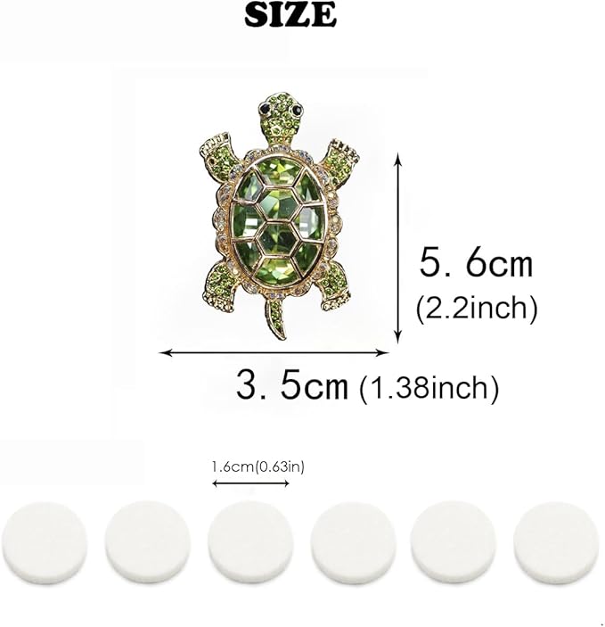 2 PCS Turtle Car Air Vent Clips, Lovely Tortoise Car Interior Decor Car Aroma Diffuser Vent Clip Car Air Freshener Vent Clips Car Accessories Decoration for Girls（Bling Green）