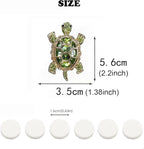 2 PCS Turtle Car Air Vent Clips, Lovely Tortoise Car Interior Decor Car Aroma Diffuser Vent Clip Car Air Freshener Vent Clips Car Accessories Decoration for Girls（Bling Green）