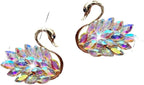 Katutude 2 Pcs Crystal Swan Car Air Vent Clips with Fragrance Tablets, Car Diffuser Air Freshener Vent Clips Air Conditioner Outlet Clip Charm Bling Car Interior Decoration, Colorful