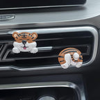Cute Air Vent Clips, Creative Animal Head and Tail Cartoon Car Air Freshener Vent Clip Car Fragrance Diffuser Perfume Air Conditioner Outlet Vent Clips Decorations, Tiger