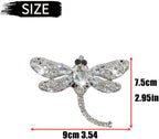 4Pcs Bling Rhinestone Crystal Dragonfly Air Freshener Vent Clips,Cute Car Air Fresheners Vent Clips Accessories,Refillable Car Diffuser, Glamorous Auto Decor (White)