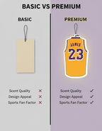 PumpCar 2 pieces basketball shirt double-sided hanging cherry-scented james car air freshener Cool hanging for rearview mirror Car Interior Accessories Gifts