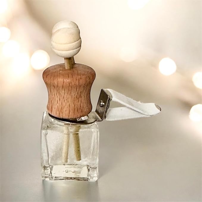 Car Air Freshener and Essential Oil Diffuser with Vent Clip, Handmade Long Lasting Scent, Eliminate Unwanted Odors, Organic & Vegan, 130 Fragrances (Texas Pecan Pie, Single Diffuser)