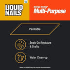 Liquid Nails Energy Saving Multi-Purpose Latex Caulk, 10.1 fl. Oz