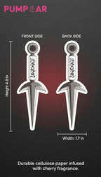 PumpCar 2 pieces Ninja Kunai double-sided hanging Japanese anime cherry-scented One Piece car air freshener Cool for rearview mirror Car Interior Accessories Household Gifts