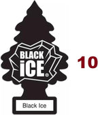 LittIe Trees Car Freshener, Black Ice Scent, 10-Pack