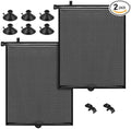 PLTCAT 2 Pack Car Sun Shade Side Window for Baby, Roller Vehicle Shades Sun Protection Shade for Car Side Window (Standard-16''x18'')