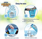 Large Leakproof Ice Bag. Reusable Ice Pack for Cooler - Long Lasting Instant Cooler Ice Packs - Drop in Cubed Ice to Make Cold, Dry Freezer Packs for Coolers - Drink Your Ice When It Melts