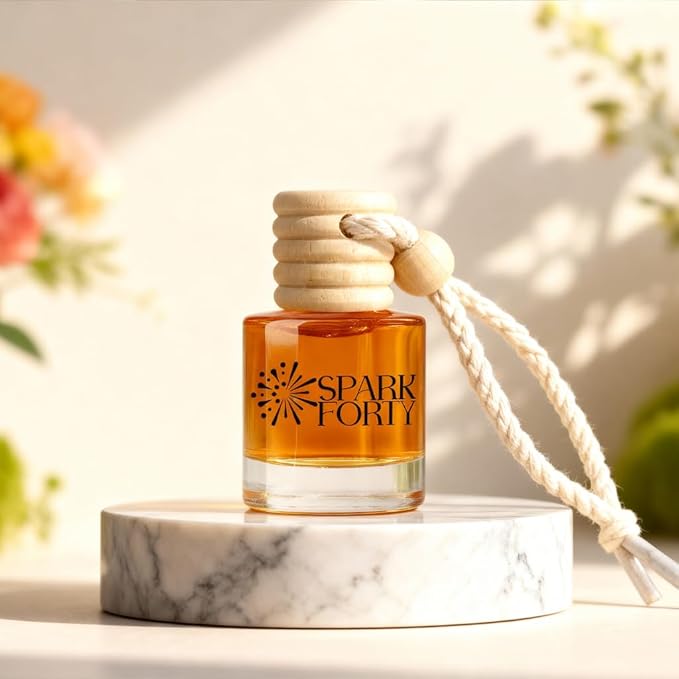 Floral Car Perfume Car Air Freshener 30-Day Luxury Hanging Diffuser Perfume Bouquet Gift for Men & Women, Essential Oil Scent Long-Lasting for Car SUV Truck