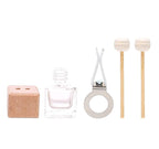 6 Pack,8ml Car Outlet Essential Oil Diffuser,Empty Frosted Glass Car Air Freshener Vent Decoration Bottle Perfume Diffuser Vials For Aromatherapy Fragrance Ornament-1 Funnel&Dropper