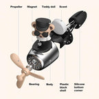 Teddy Bear Car Air Freshener Auto Accesorios Interior Perfume Diffuser Pilot Rotating Propeller Outlet Fragrance Magnetic Design
