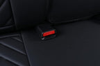 Tomatoman Tacoma Rear Seat Covers Compatible with Toyota Tacoma 2005-2025 2026 TRD Sport OffRoad Limited SR5 V6 Crew Double Extended Cab Truck Waterproof Leather Back Car Cushions(Rear Seat/Black-Red)
