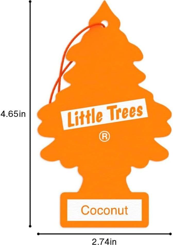 LITTLE TREES Car Air Freshener | Hanging Paper Tree for Home or Car | Pina Coconut | Pack 6