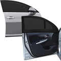 2pcs Car Front Window Sunshade, Breathable Mesh Car Window Screen Streched up to 40", for Night Camping, Privacy Shade