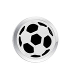 Regular Size (Soccer Ball) 30mm Car Aromatherapy Essential Oil Diffuser Stainless Steel Locket Air Freshener with Vent Clip 7 Pads 1 Oil Included