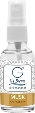 G's Breeze Musk Air Freshener – Rich Musk and Woody Scent for Home, Office & Car – Transform Your Space with Warm, Earthy Aroma that Brings Comfort, Depth & Touch of Elegance to Any Atmosphere