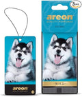 AREON WILD - Hanging Custom Cute Funny Car Air Freshener for Home & Office - Premium Cologne Perfume with Natural Fragrances - Long Lasting, Fresh, Luxurious Scent - Stylish Design - Ice Dog