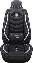 Car Seat Covers Full Set,Automotive seat Covers for Cars,Waterproof Leather seat Covers with Fixed Lumbar Support,Universal Fit for Most Cars,SUV,Trucks and Sedans