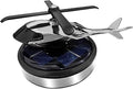 Helicopter Car Air Fresheners with Solar Rotating, Creative Car Perfume Decoration, Car Airplane Fragrance Diffuser for Car, Home, Office (Silver)