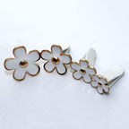 INEBIZ Cute Daisy Flowers Air Vent Decorations Clips Car Air Freshener Girly Charm Automotive Interior Aesthetic Decor Accessories for Women (White)