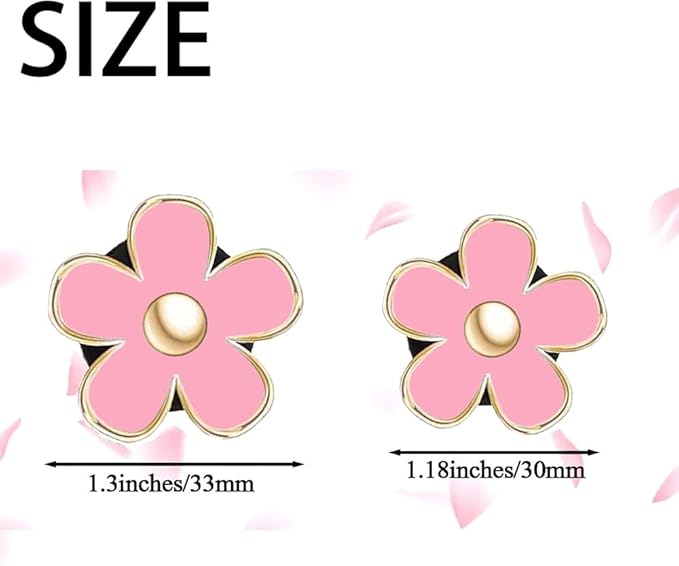 6 Pcs Daisy Flower Air Vent Clip Air Conditioning Outlet Clip Car Air Freshener Clip Car Interior Decor Charm Colorful Car Interior Accessories for Girls Women(Light Pink)