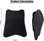 SEAHOME Car Seat Headrest Neck Rest Cushion - Ergonomic Car Neck Pillow Durable 100% Pure Memory Foam Carseat Neck Support - Comfty Car Seat Back Pillows for Neck/Back Pain Relief (Black 2pcs)