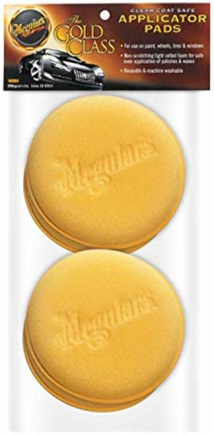 Meguiar's 4" Foam Applicator Pads, 4 Count - Ultra-Soft Hand Applicators with a Tight-Cell Foam Construction for a Smooth Application of Waxes, Polishes, Tire Dressing, Protectants and More, 4 Pack